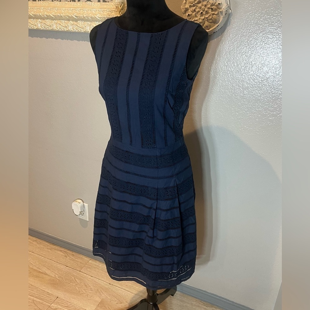 Brooks Brothers Navy Sleeveless Lace Dress - Picture 5 of 11